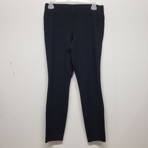 MAISON JULES Pull-On Pointe Pants Wide Elastic Waistband Skinny Medium Black